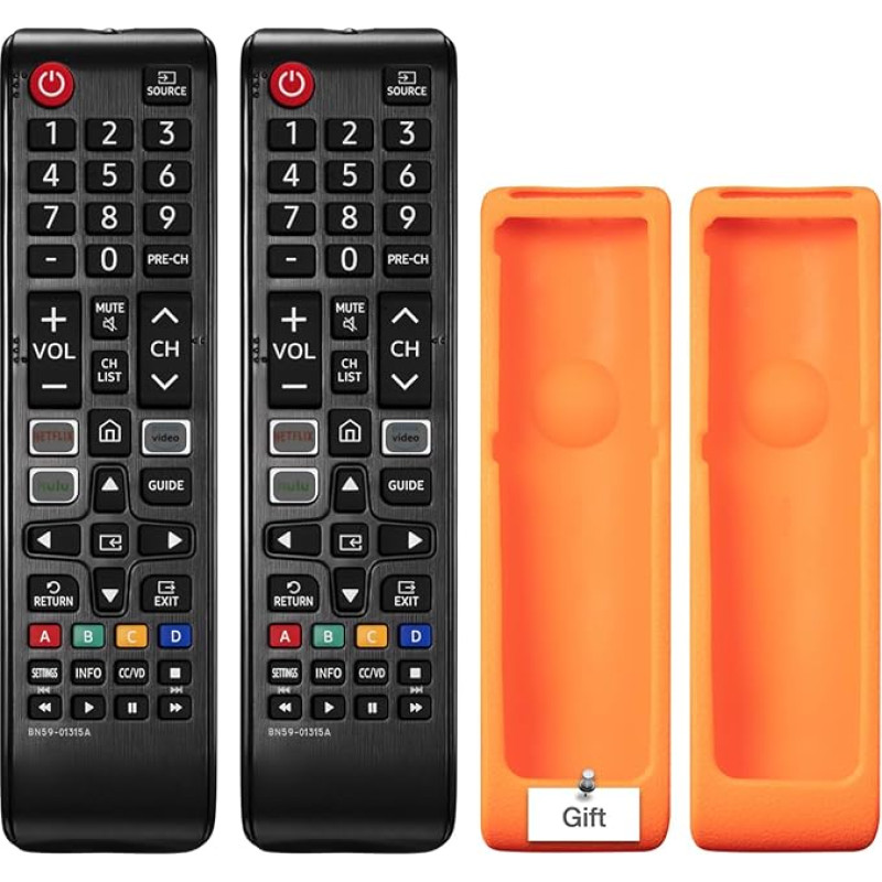 BN59-01315A Ersatz für Samsung TV-Fernbedienung, suderinamas su Samsung Smart TV 2021-2023 4K 8K Ultra HD, Neo QLED, The Frame & Crystal UHD Serie, su 3 trumpikliais, 2 Stück
