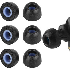 Geekria 3 Pairs Comfort Memory Foam True Wireless Earbuds Earplugs Compatible with 4.5-6.3 mm In-Ear Headphones Nozzle Blocking Noise Foam Tips/Earbud Ear Tips/Tips Earplugs (Size M/Short)