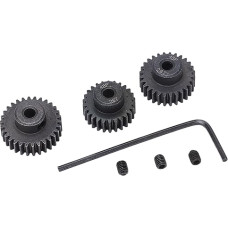 Yiziecce High Search Core Motor Set für RC -Autos für Pulvermetallurgie gehärteter Ritzel, 48p 3,175 mm, 26T 28T 30T -Gang -Set, langlebige Leistung, reibungsloser Betrieb