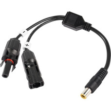 PNGKNYOCN Saulės kolektoriaus ir 8 mm trumpas kabelis, 14AWG saulės kolektoriaus jungtis su DC 7909 adapterio kabeliu, skirtas nešiojamoms atsarginėms elektrinėms, įkraunamiems akumuliatoriniams saulės generatoriams (0,3 m)