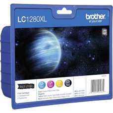 Brother LC1280XL vertės pakuotė Juoda, geltona, žydra, purpurinė