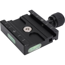 VBESTLIFE Quick Release Plate Clamp, 60 mm Arca Swiss Quick Release Plate, Aluminium QR Clamp Adapter Set with 3/8 Inch and 1/4 Inch Thread, Integrated Spirit Level for DSLR Camera Tripod