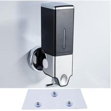 Ne gręžimo rankinis spaudimo galvutės sieninis muilo dozatorius dušo losjono dozatorius namams, vonios kambariui, virtuvei, viešbučiams, restoranams (juodas, 500 ml)