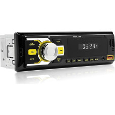 NHOPEEW 1 DIN Car Radio - Car Radio with Double Bluetooth - FM Radio Receiver Support 7 Colour Backlight - U Disk/AUX in/TF Card Play/App Locate and Find the Car