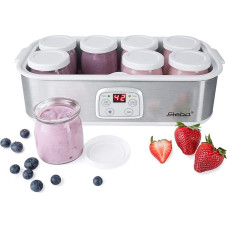 Steba JM 3 Yoghurt Maker for Delicious Homemade Yogurt in Perfect Consistency; 8 Glass Yoghurt Cups with Lids of 180 ml; 1.4 Litre Total Volume; Temperature Adjustable 20-55 °C