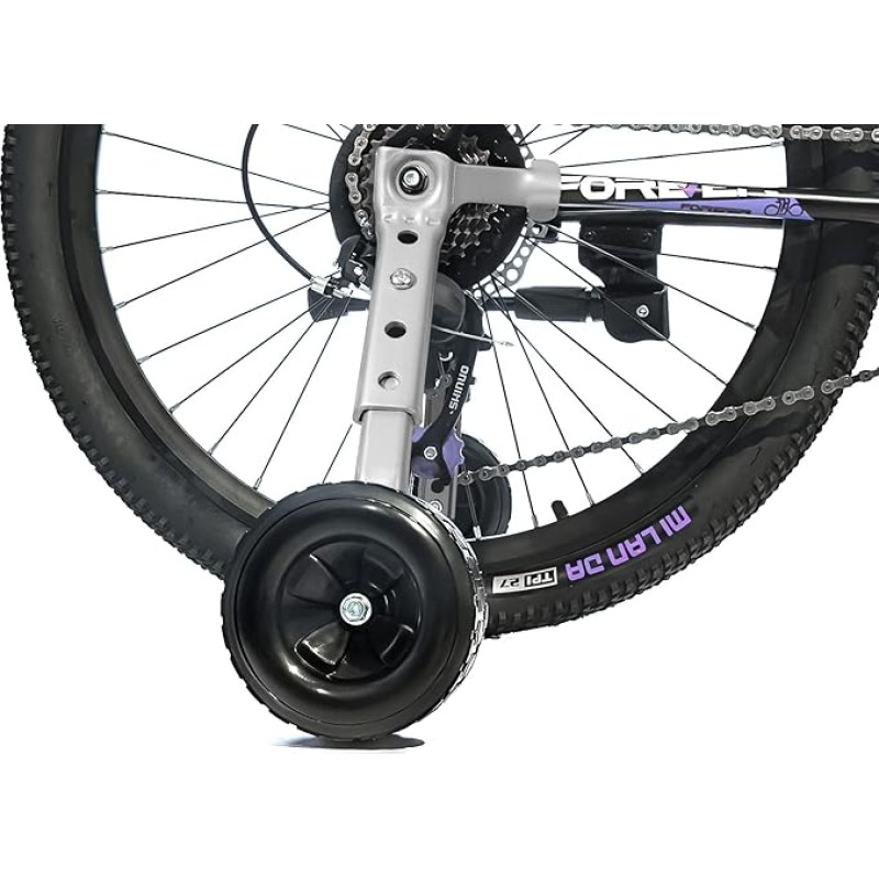 MOSHAY Roll Over Picture to Zoom in Dviračių mokymo ratai tinka 16 18 20 22 24 colių vaikiškam kintamam dviračiui (Black2)