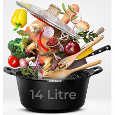 Premium Saucepan Coated with Glass Lid - Casserole for All Hobs Including Induction, Heavy Aluminium, Ceramic Coated, Healthy & Durable