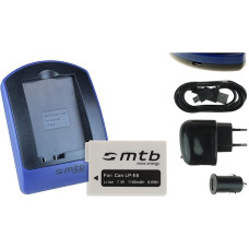 Akumuliatorius ir įkroviklis (maitinimo tinklas + automobilis + USB), skirtas 
