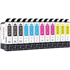 Cartridgeify 502XL spausdintuvo kasetės, suderinamos su Epson 502 XL kasetėmis, skirtomis Expression Home XP-5100 XP-5105 XP-5155 XP-5150, Workforce WF-2860 WF-2865 WF-2880 WF-2885 WF-2860DWF