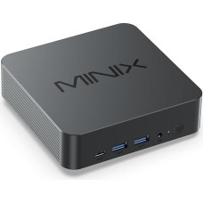 MINIX N713 Mini PC, Intel 13th i7-13620H (up to 4.9GHz) 1TB M.2 PCIe 4.0 SSD 32GB (16GBx2) DDR5 Mini Desktop Computer Quad Display/TB4 8K/2xHDMI/USB-C/Dual LAN for Business Home Office