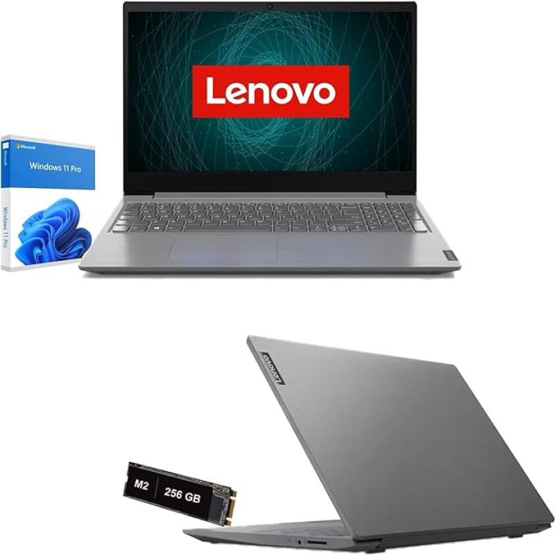 Nešiojamasis kompiuteris Lenovo AMD A4-3020E iki 2,6 GHz Ekranas 15,6 colių HD, RAM 8GB Ddr4, SSD 256GB M2, HDMI, USB 3.0, Wifi, Bluetooth, Webcam, Windows 10 Pro, Open Office, An. Tivirus