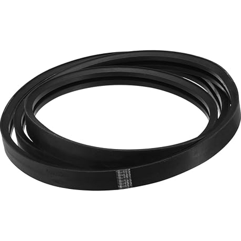 sourcing map 2/B133 Klassischer gewickelter Keilriemen, 345,4 cm Außenumfang, umwickelt, industrieller Gummi-Keilriemen, B-Profil-Keilriemen für industrielle Maschinenausrüstung, Schwarz