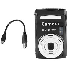 Skaitmeninis fotoaparatas, FHD 720P skaitmeninis fotoaparatas vaikams, vaizdo kamera, 16x skaitmeninis priartinimas, kompaktiškas fotoaparatas, nešiojamas mažas fotoaparatas paaugliams, studentams, berniukams (juodas)