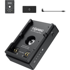 ACCSOON BC08 BP-A tvirtinimo plokštė BP A akumuliatoriaus įkroviklis su USB-A USB-C D-TAP ir PD Out, PD in prievadu