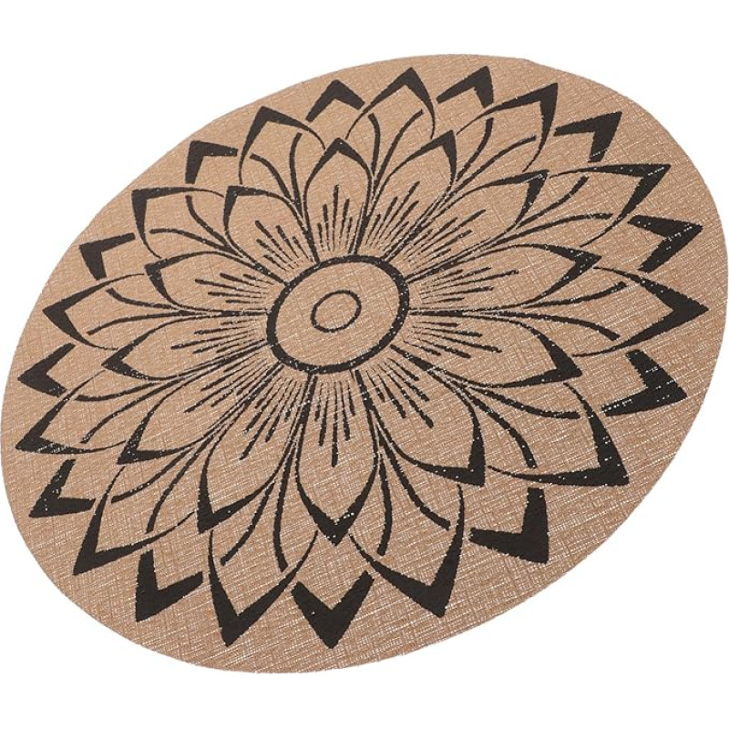 IWOWHERO Runde PVC Tischmatten Hitzebeständig und Abwaschbar Dekorative Kaffeetisch Untersetzer Wärmeisolierende Platzsets für Heiße Teller Vielseitige Esstisch Sets für Stilvolle