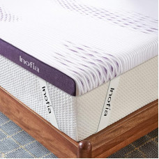 Inofia Gel-Memoryschaum-Matratzenauflage, kleines Doppelbett, 8 cm Härte, GELEX Bettauflage mit waschbarem Bezug, Druckentlastung, kühler, 2-lagiger Schaumstoff für einfache Erholung, 100 Nächte