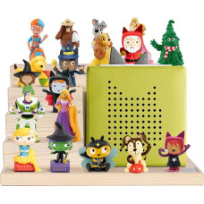 Todeco Tonie Shelf for Toniebox Hearing Figures, Magnetic Storage for 15-20 Tonie, Wall Shelf and Desk Shelf, Children's Shelf for Girls and Boys, Step