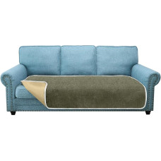 Granbest Neslystantys sofos sėdynių užvalkalai 3 vietų storas kėdžių užvalkalas Pet Protector Universaliai tinka visais metų laikais (3 vietos, Moss Green)