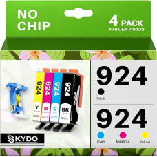 Skydo 924 rašalo kasetės (be mikroschemos), daugkartinė pakuotė, suderinama su spausdintuvais OfficeJet Pro 8120 8123 8133 8130 OfficeJet Pro 8122e 8124e 8125e 8132e 8134e 8135e