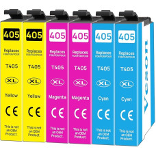 405XL (6 spalvų) Epson 405 XL spausdintuvo kasetės, suderinamos su Epson Workforce Pro WF-3820 WF-3825 WF-4820 WF-4825 WF-4830 Workforce WF-7830F WF-7835 WF-7840