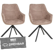 MR. DEKO® San Carlo Valgomojo kėdės su porankiais 2 valgomojo kėdės su porankiais 87 x 57 x 67 cm Pasukama kėdė su porankiais Virtuvės kėdė Minkšta kėdė Pasukama kėdė Svetainės kėdė