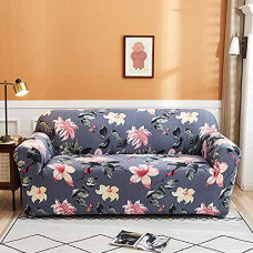 AURLOE Spausdintas sofos dangtelis Stretch Couch Covers Patterned Two Seater Slipcovers for 2 Seater Cushion Couch Love Seat (HTH, 2 Seater/Two Seater)