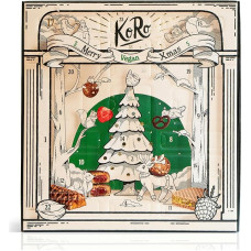 KoRo - veganiškas advento kalendorius 2025-24 daržovių staigmenos - saldūs, vaisiniai ir riešutiniai užkandžiai - gražus dizainas