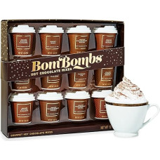 BomBombs Mini Hot Chocolate Gift Set in Signature Brown Packaging, Dessert Flavors Include Rocky Road, Cookie Butter, Pumpkin Pie and More (Set of 12)