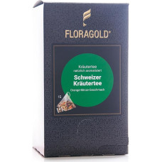 FLORAGOLD piramidės formos maišelis KT Šveicarijos žolelių arbata 45 g
