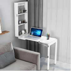 An der Wand montierter Klapptisch mit Klappblatt, Wandschreibtisch zum Herunterklappen für kleine Räume, Klapptische, an der Wand montierte schwebende Schreibtische für die Wand, zusammenkla