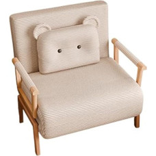 3-in-1 Sofa Bed Made of Cord with Adjustable Backrest, Bed Function, with Pillow, Guest Bed, Foldable, Up to 150 kg (Grey)