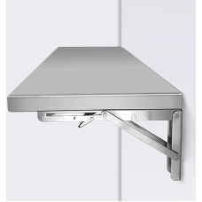 Nerūdijančio plieno sulankstomas stalas - prie sienos tvirtinamas 