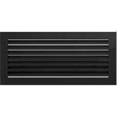 KRATKI Fresh Ventilation Grille 17 cm x 37 cm Black