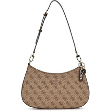 GUESS Noelle II Top Zipper Shoulder Bag Latte Logo/Brown