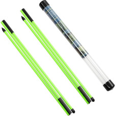 Rhino Valley Golf Alignment Sticks Direction Indicator, Pack of 2 Foldable Golf Practice Poles with Transparent Storage Tube, Portable Golf Alignment Rod for Aiming Putting Trainer