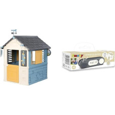 Smoby - 4 sezonų žaidimų namelis (103 x 122 x 143 cm) ir elektroninis durų skambutis - skambutis sodo nameliui