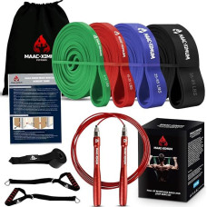 (Dvigubas pranašumas) MAAC-XIMUM pasipriešinimo juostų rinkinys 4 lygiai, 