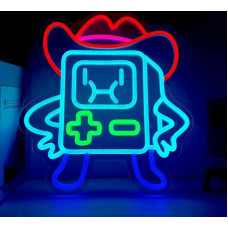 Gaming Neon Light Up Neon Signs with Hooks Game Neon Light Neon Wall Light for USB Cable Dimmable Gaming Light Neon Shade Light for Room Cave Party Bar Birthday Decor
