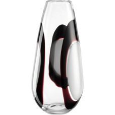 LEONARDO HOME OCCHI Bianchi Vaza 1 vnt. juoda balta 8 cm dizaino vaza, skirta moderniai stalo apdailai, stilinga gėlėms 37 cm aukščio įvairiaspalvė 055296