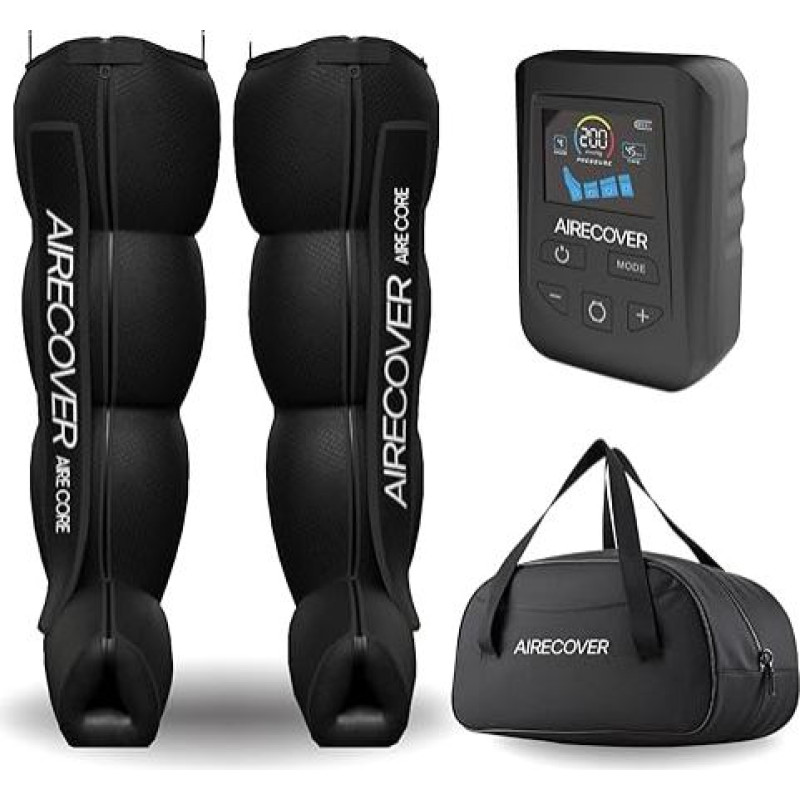 Belaidis kojų presoterapijos masažuoklis, atsigavimo batai limfos drenažui, pavargusioms kojoms ir geresnei kraujotakai, nuo vandens susilaikymo ir sveikam venų grįžimui, 2,5 val. baterija (L: 176-190 cm)