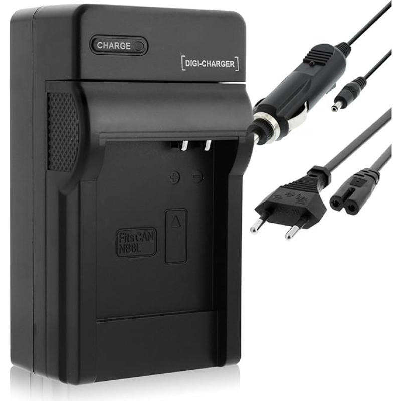 Mains / Car Charger for Canon NB-8L / PowerShot A2200, A3200 is, A3300 is, A3350 is...