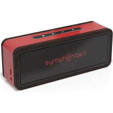 Symphonized NXT 2.0 Bluetooth Wireless Portable Speaker Dual Driver Audio Player Includes AUX Cable for Use with Cable Universal Compatibility (Red)