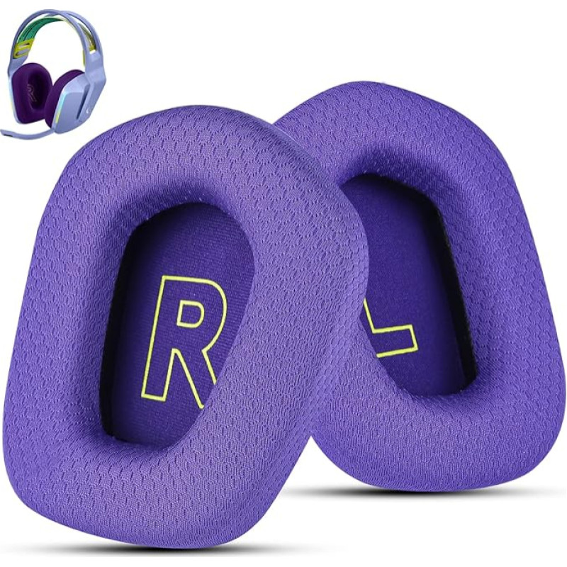 Wzsipod Breathable Mesh Replacement Ear Pads for Logitech G733 & G335 Gaming Headset - Optimal Sound Quality, High Quality and Durable Ear Pads (Purple)