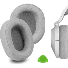 Geekria Comfort Mesh Fabric Replacement Ear Pads for Corsair HS65, HS55 Headphones Ear Pads, Headset Ear Pads, Ear Cups Cover Repair Parts (Grey)