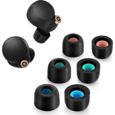 3 Pairs Memory Foam Tips for Sony WF-1000XM4 Non Slip Replacement Earbuds for Sony True Wireless Headphones Fits in Charging Case, Perfect Noise Cancellation, 3 Pairs (Various Sizes