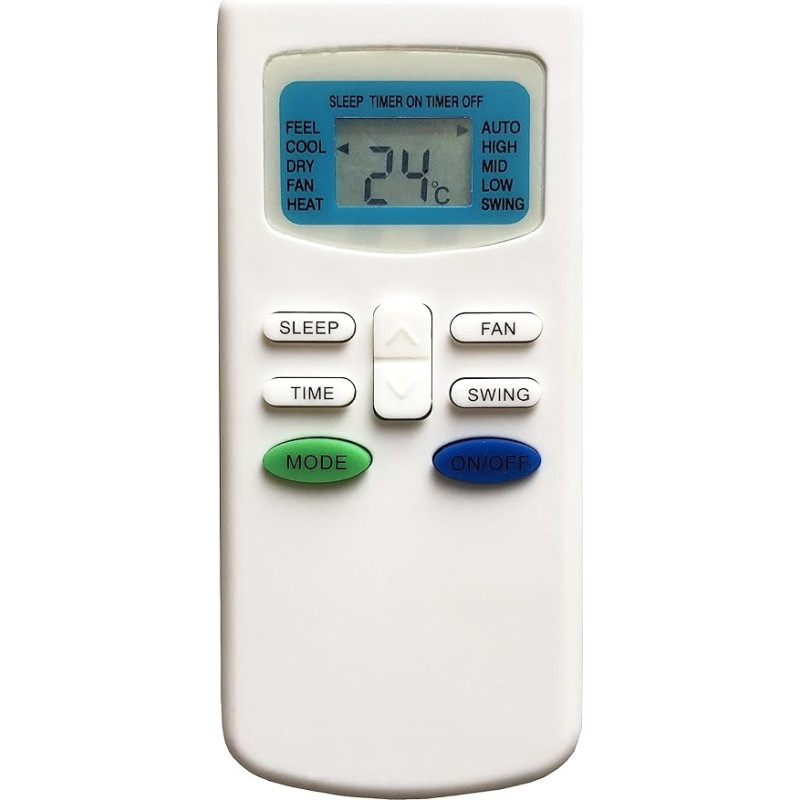 Wellclima Remote Control GYKQ-03 for Air Conditioning Heat Pump Compatible with Same Model Airton Bent Bion DeLonghi Erisson Fujika Hokkaido Kendo Mizushi Sansui Sekom TCL Tectro Tudor XK Zephir