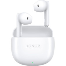 HONOR Earbuds X6, 10 mm Dynamic Driver, HiFi5 DSP Decoding, 40 Hours Battery Life, AI Noise Cancellation, Bluetooth 5.3, IP54, White