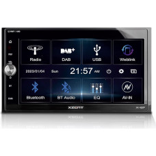 XZENT X-107 - 2 DIN Car Radio for Cars and Motorhomes, Multimedia System with 6.75 Inches/17.1 cm Touchscreen, Media Center with DAB+, USB, FM, Bluetooth, WebLink