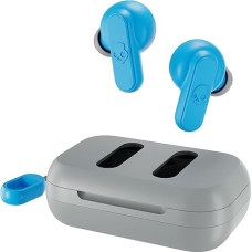 Skullcandy Dime 2 In-Ear Wireless Headphones, 12 Hours Battery Life, Micro, Compatible with iPhone, Android and Bluetooth Devices - Grey/Blue