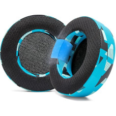 WC Freeze Virtuoso Replacement Hybrid Fabric Ear Pads with Cooling Gel Compatible with Corsair Virtuoso RGB Wireless, Corsair Virtuoso RGB Wireless XT and Corsair Virtuoso Wireless SE | Cyan Prism